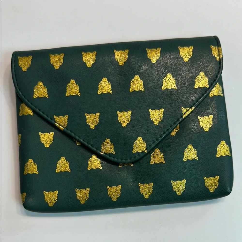 Mossimo Supply Co. Green and Gold Butterfly Clutch
